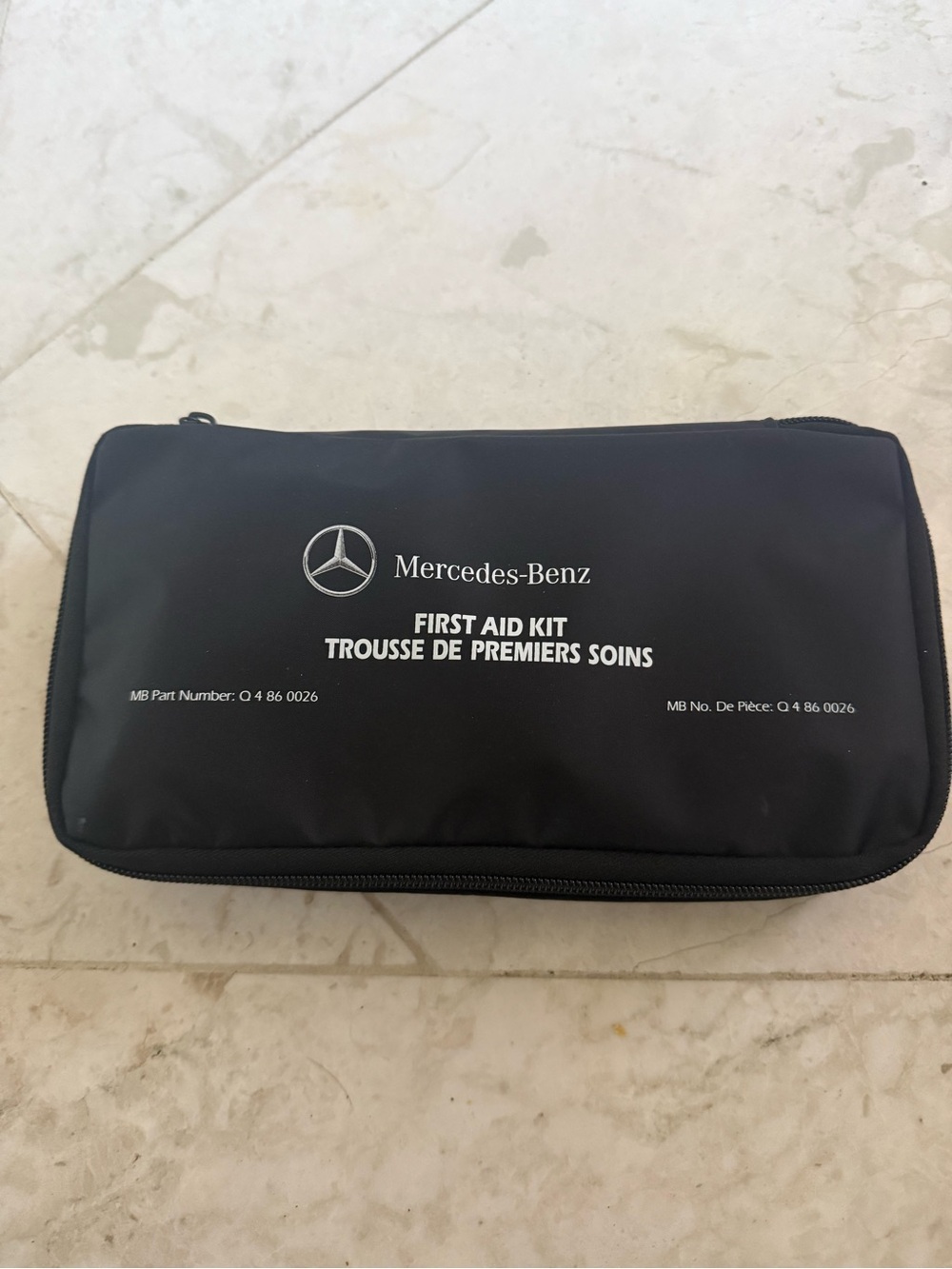 Mercedes-Benz Black First Aid Kit Travel Pouch Part #Q4860026 (New)